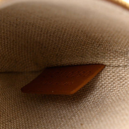 Celine Canvas Calfskin Logo Coin Card Pouch Cream Tan 6 of 7
