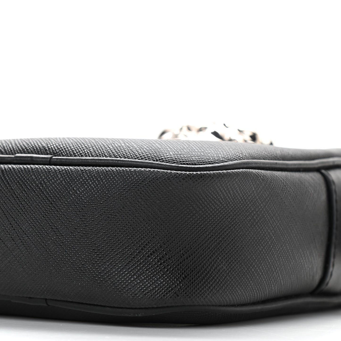 Saffiano Small Medusa Messenger Bag Black