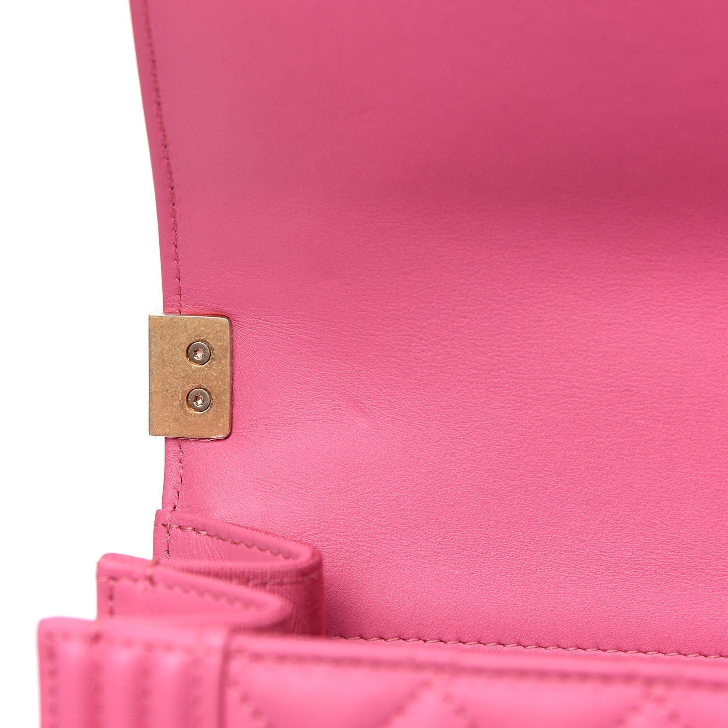 Chanel Calfskin Quilted North South Boy Flap Pink 10 of 11