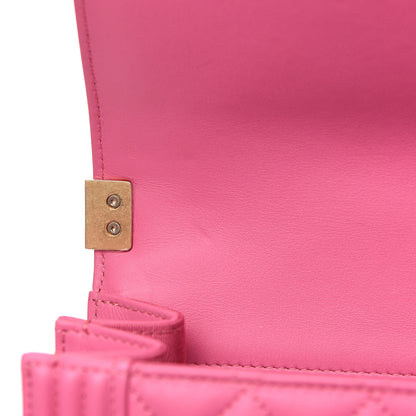 Chanel Calfskin Quilted North South Boy Flap Pink 10 of 11