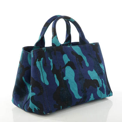 Prada Canvas Canapa Camouflage Tote Royal 3 of 8
