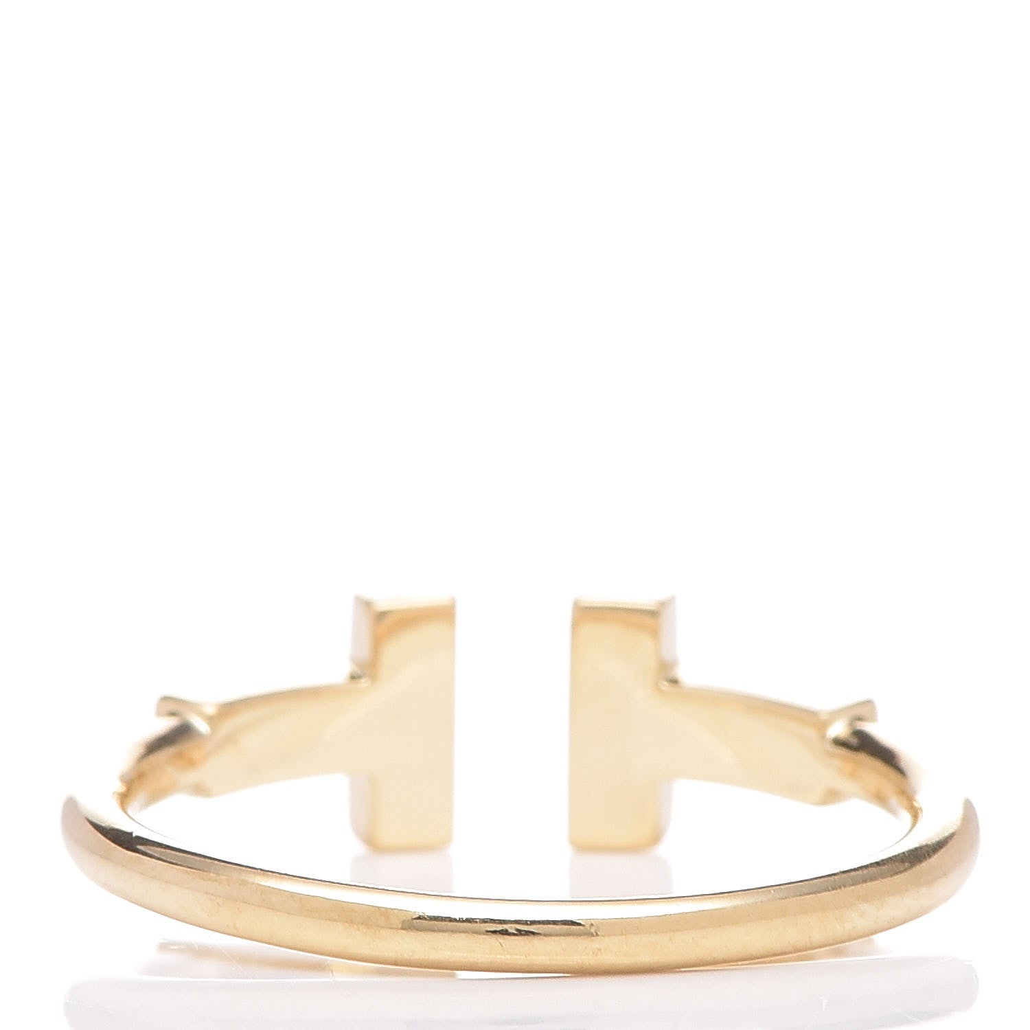 Tiffany 18K Yellow Gold Diamond T Wire Ring 49 5 3 of 5