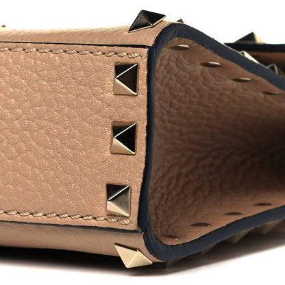 Valentino Garavani Pebbled Calfskin Medium Rockstud Flip Lock Crossbody Bag Camel Rose 8 of 8