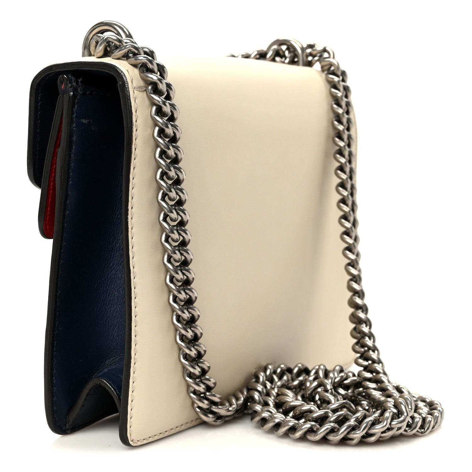 Gucci Calfskin Crystal Snake Embroidered Mini Dionysus Shoulder Bag Mystic White Hibiscus Red Blue Agata 3 of 12