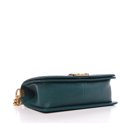 Chanel Caviar Quilted Medium Boy Flap Dark Green 4 of 8