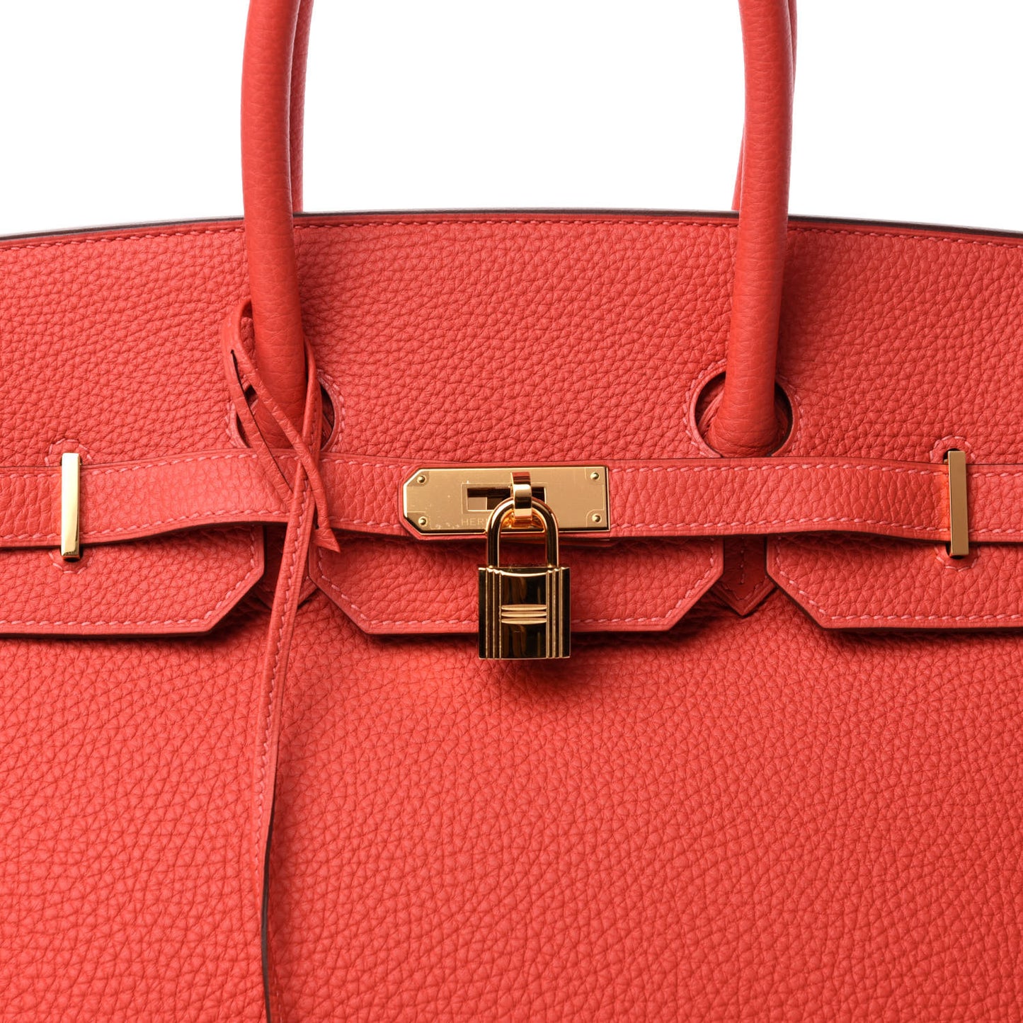 Togo Birkin 35 Rouge Pivoine