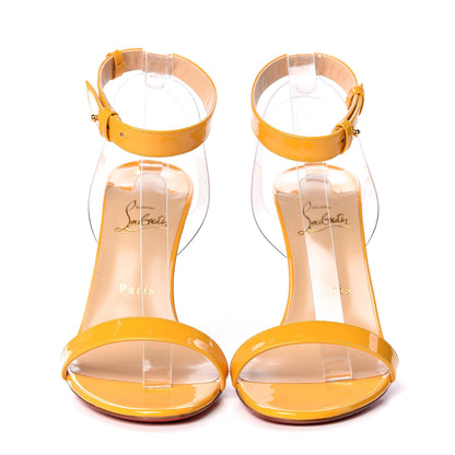 Christian Louboutin Patent PVC Jonatina 100 Sandals 40 Topaz Transparent 2 of 8