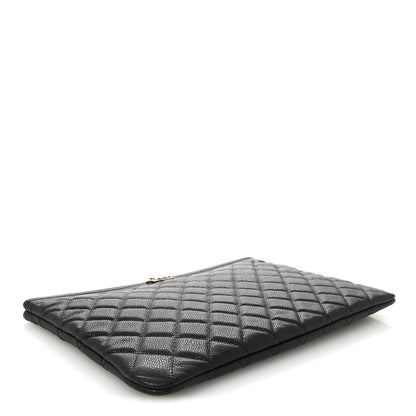 Chanel Caviar Quilted Medium Boy Cosmetic Case Black 4 of 7