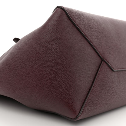 Celine Soft Grained Calfskin Small Belt Cabas Phantom Burgundy 9 of 10
