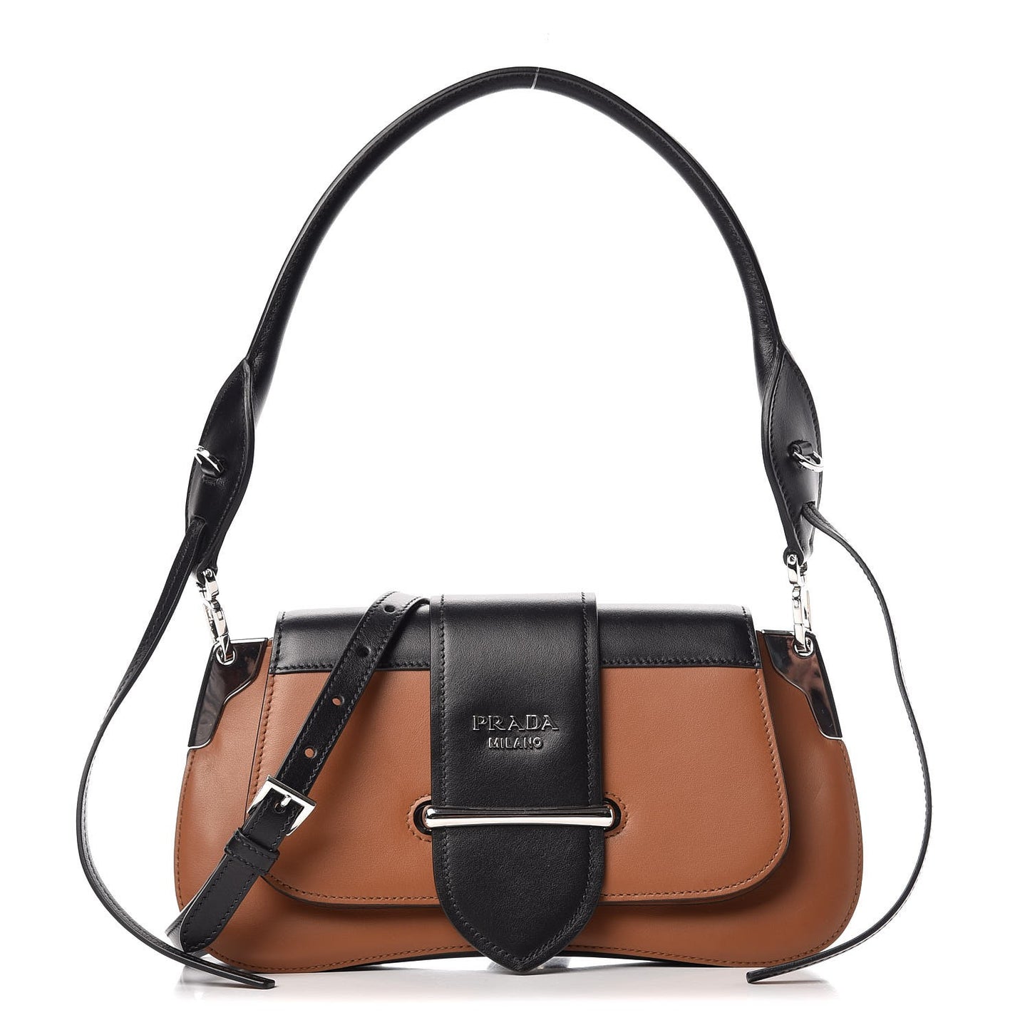 City Calfskin Sidonie Shoulder Bag Black Cognac