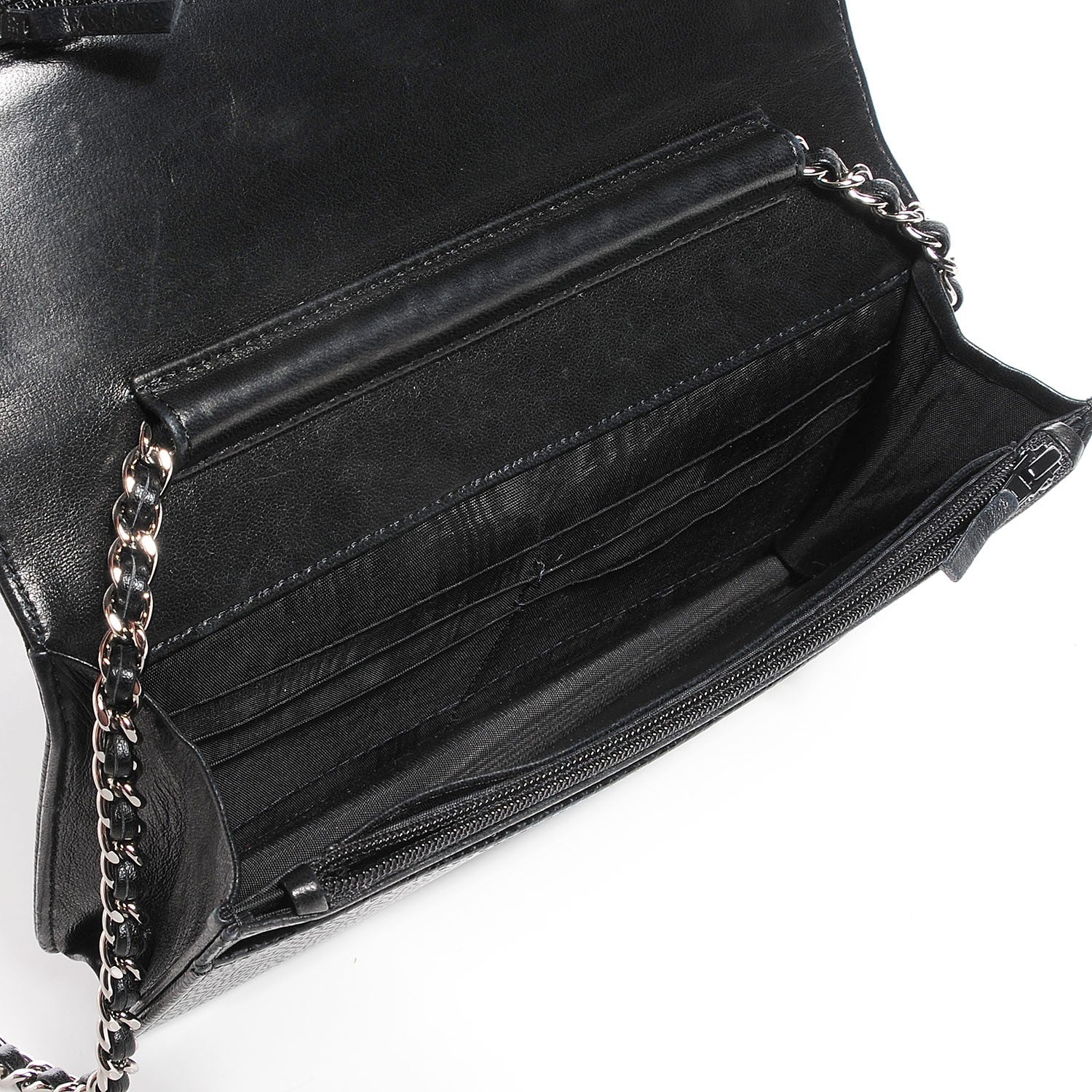 Chanel Caviar Timeless CC Wallet on Chain WOC Black 5 of 8