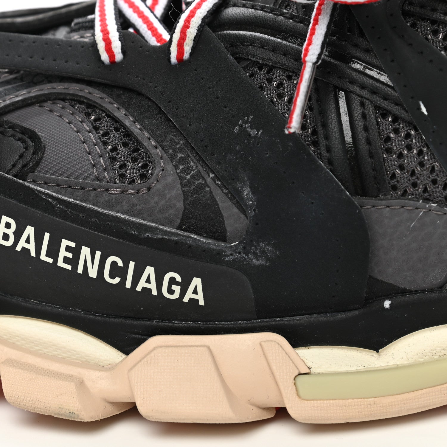 Balenciaga Mesh Nylon Mens Track Sneakers 44 Black Gris 12 of 14