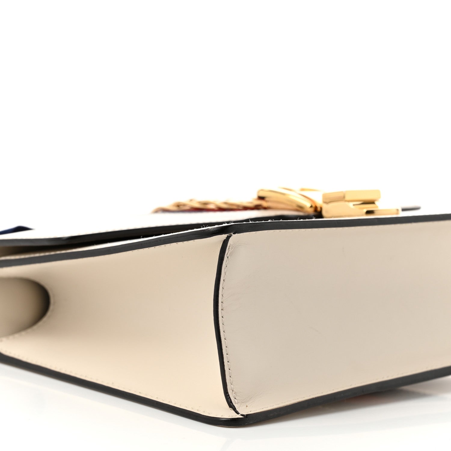 Gucci Calfskin Small Sylvie Shoulder Bag Off White 9 of 10