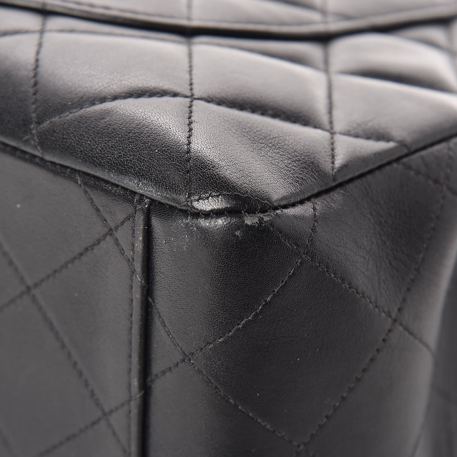 Chanel Lambskin Quilted XL Jumbo Single Flap Black 12 of 25