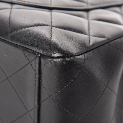 Chanel Lambskin Quilted XL Jumbo Single Flap Black 12 of 25