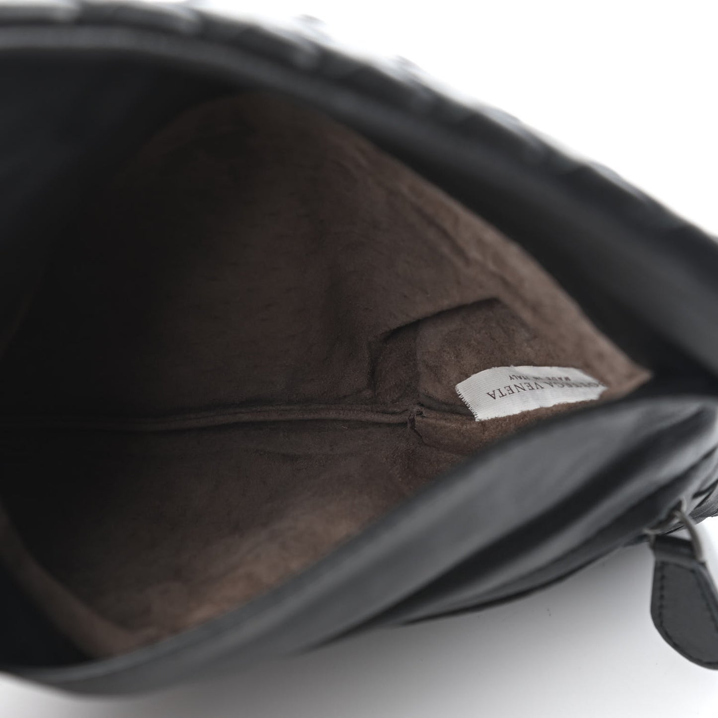 Nappa Intrecciato Small Chain Crossbody Black