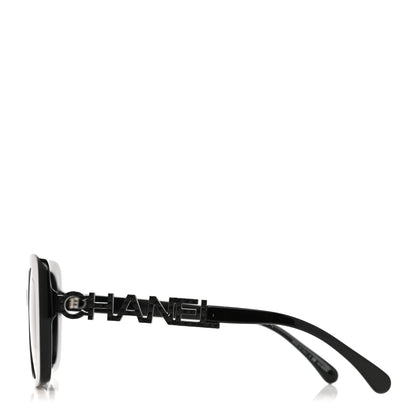 Chanel Acetate Strass Polarized Square Sunglasses 5422-B Black 3 of 7