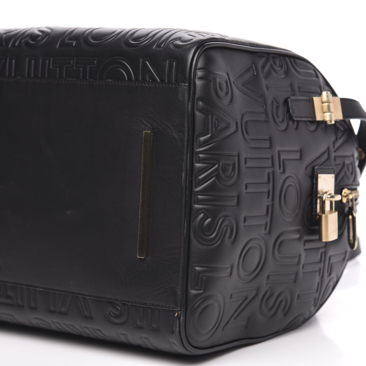 Louis Vuitton Calfskin Embossed Speedy Cube 30 Black 8 of 10