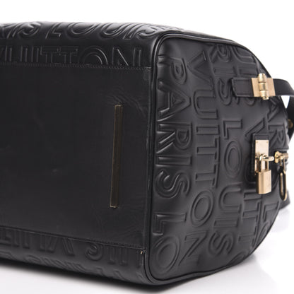 Louis Vuitton Calfskin Embossed Speedy Cube 30 Black 8 of 10
