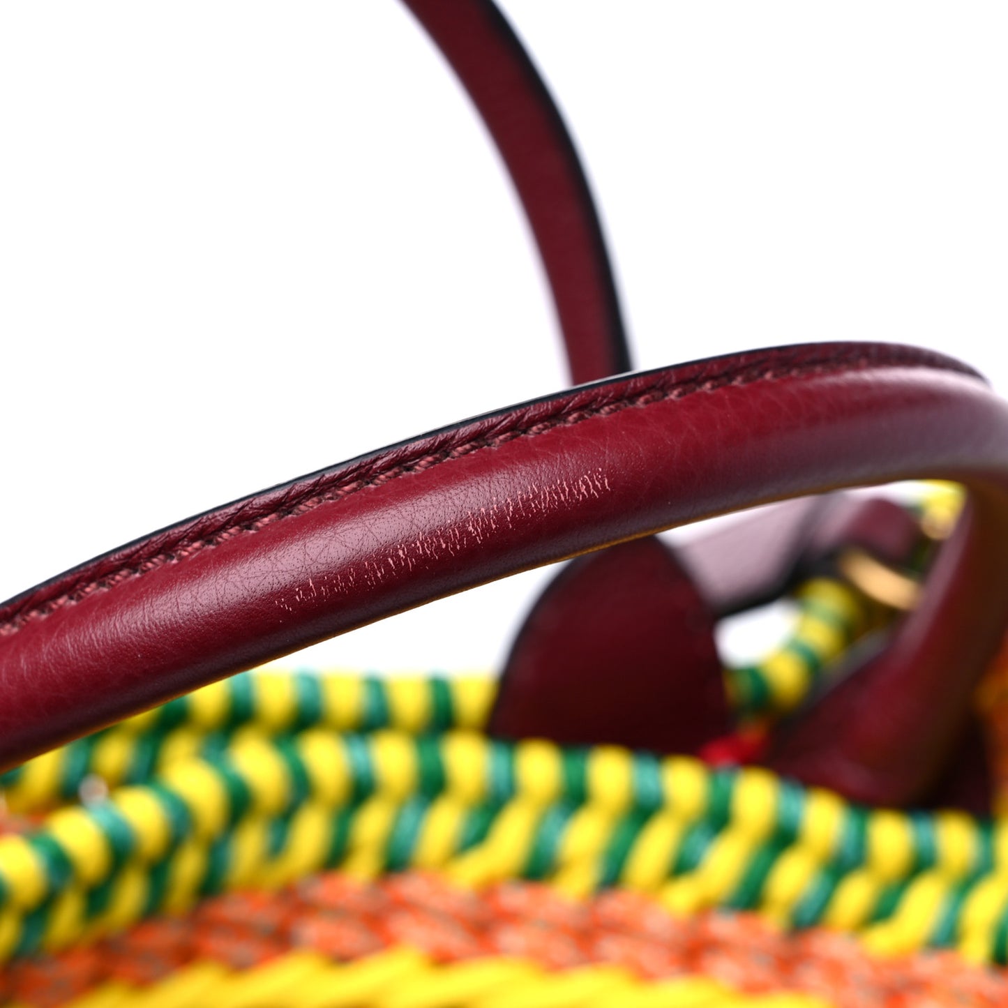 Calfskin Fabric Crochet Tote Multicolor