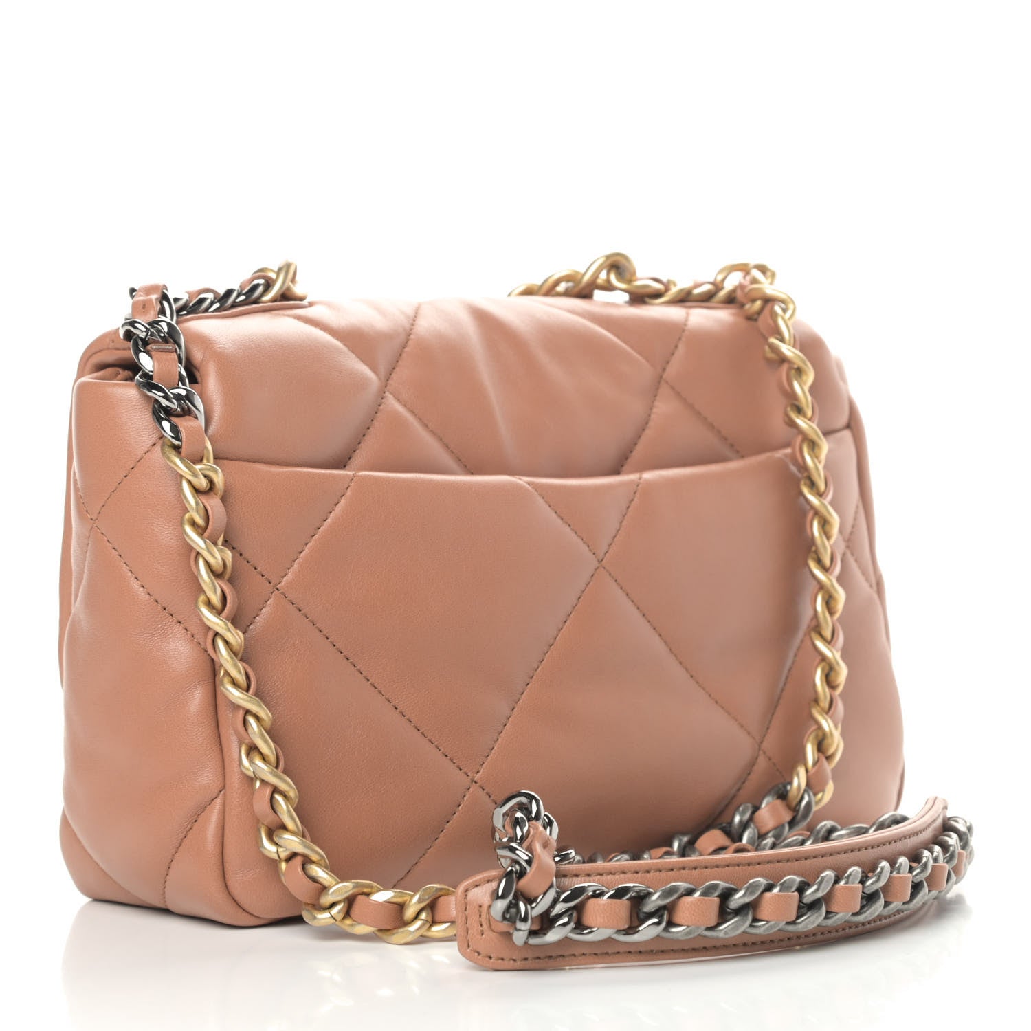 Chanel Lambskin Quilted Medium Chanel 19 Flap Brown 2 of 4