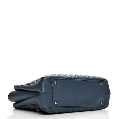Chanel Caviar Quilted Medium Rock In Rome Tote Blue 13 of 19