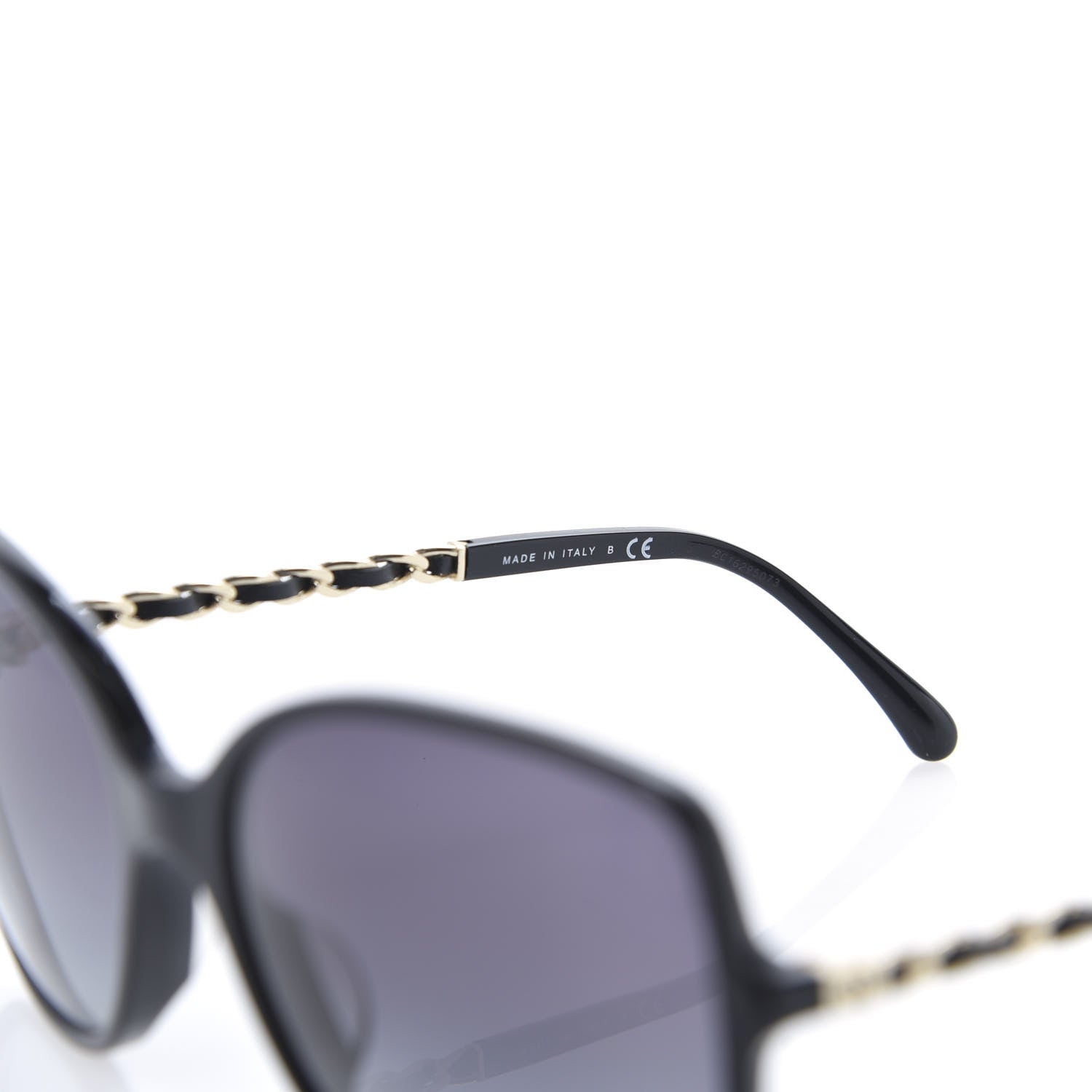 Chanel Lambskin Square Chain Sunglasses 5210-Q Black 6 of 8