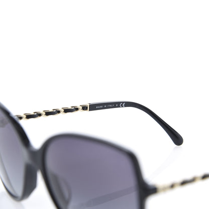 Chanel Lambskin Square Chain Sunglasses 5210-Q Black 6 of 8