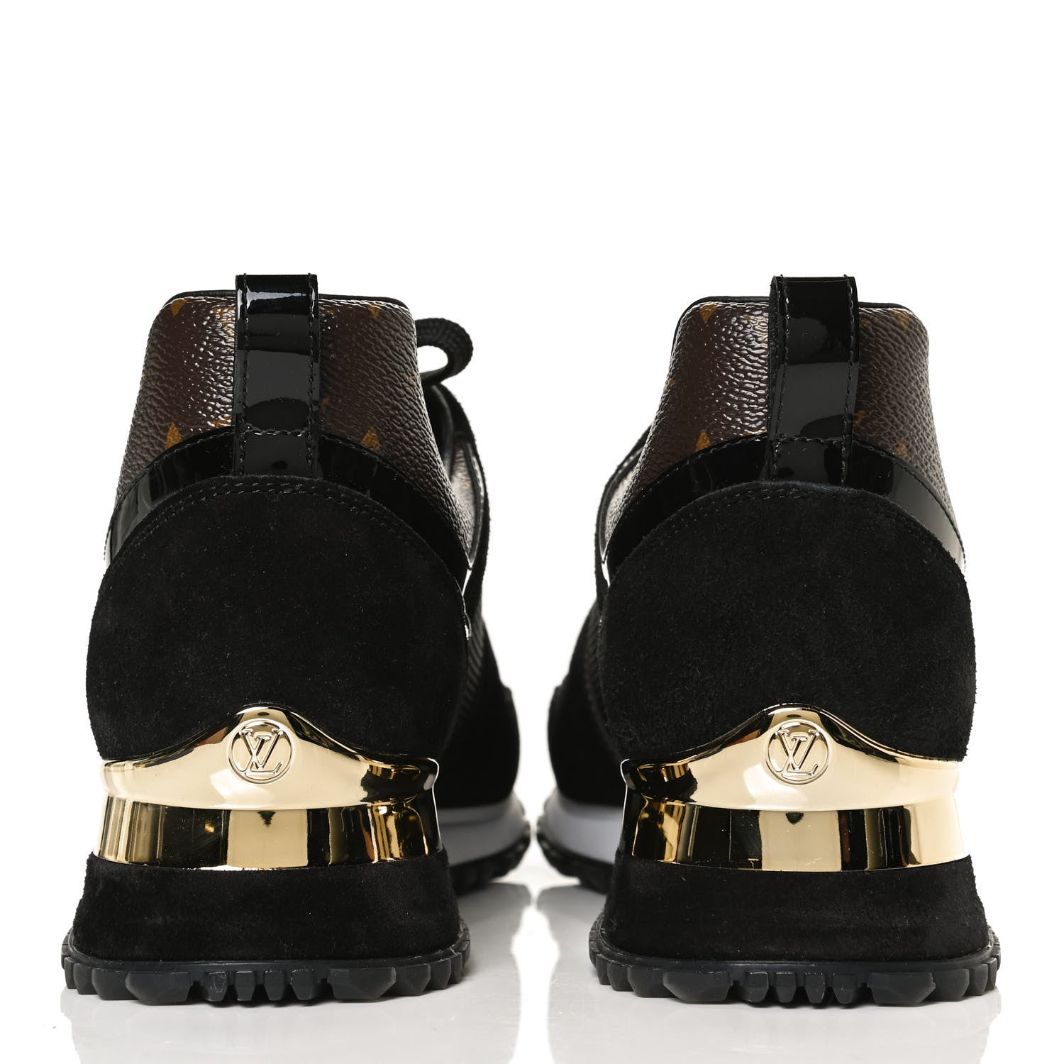 Louis Vuitton Suede Monogram Run Away Sneakers 37.5 Black 6 of 10