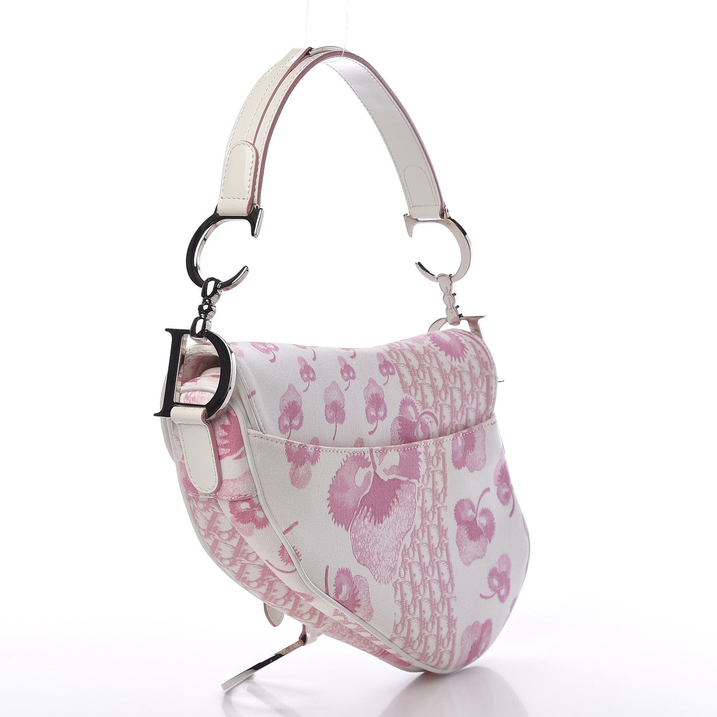 Monogram Floral Saddle Bag Pink