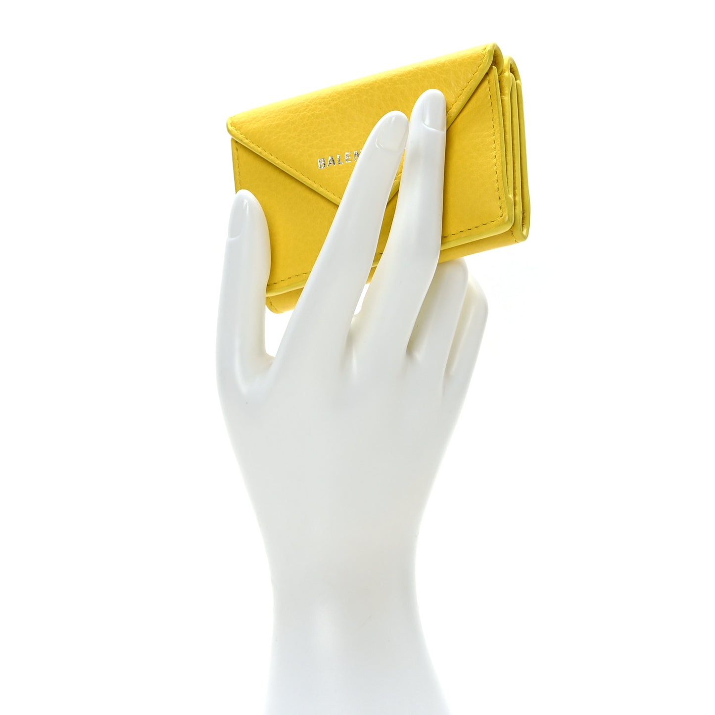 Smooth Calfskin Mini Papier Wallet Jaune Soleil