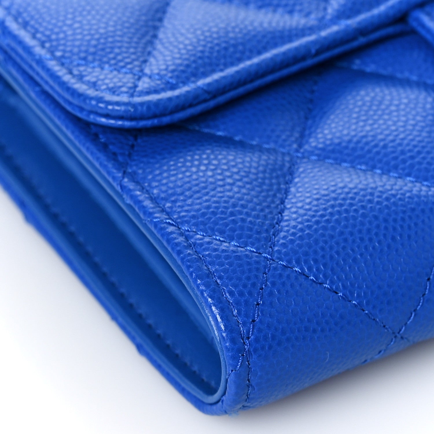 Chanel Caviar Quilted Medium Flap Wallet Blue 8 of 10