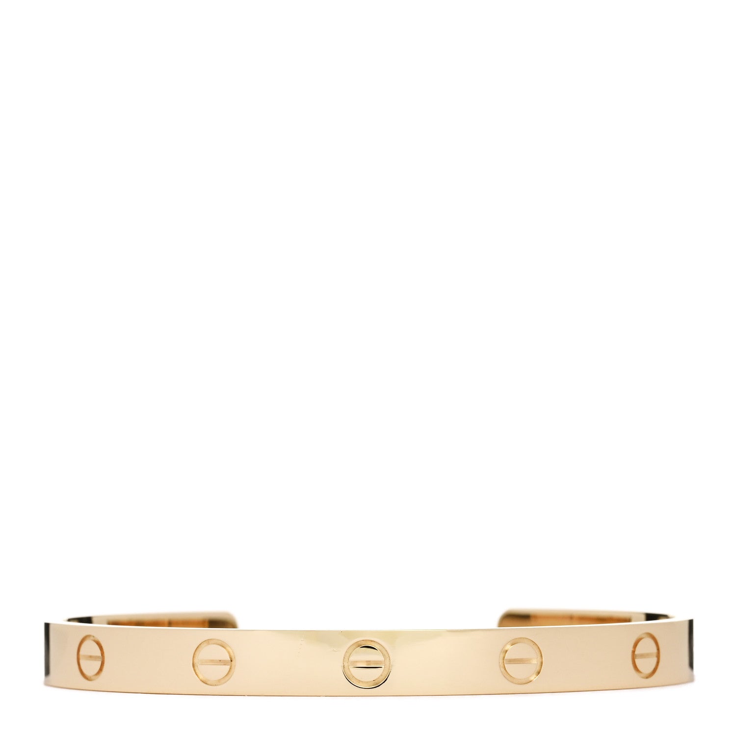 Cartier 18K Yellow Gold LOVE Cuff Bracelet 18 1 of 4