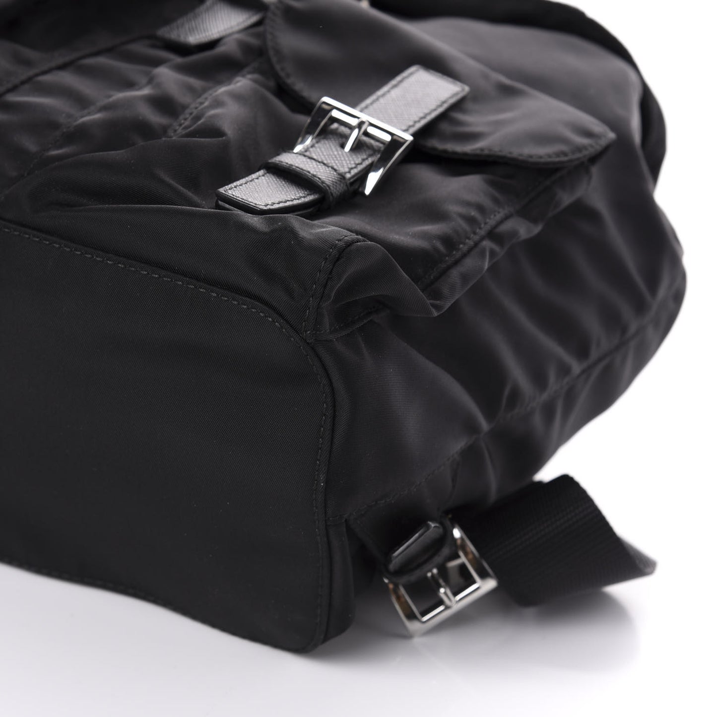 Tessuto Nylon Saffiano Small Backpack Black