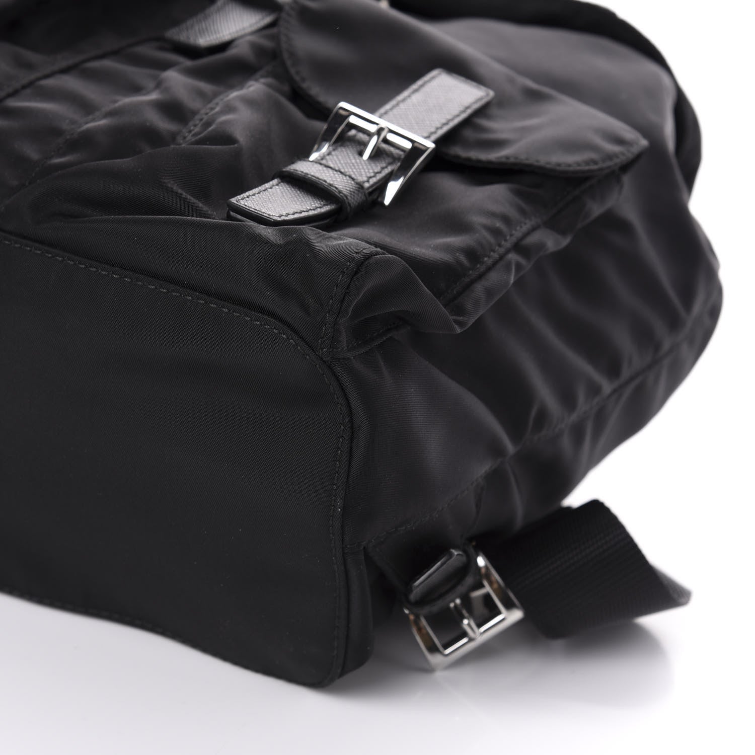 Prada Tessuto Nylon Saffiano Small Backpack Black 6 of 9