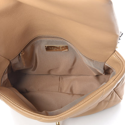 Chanel Lambskin Quilted Medium 19 Flap Dark Beige 4 of 9
