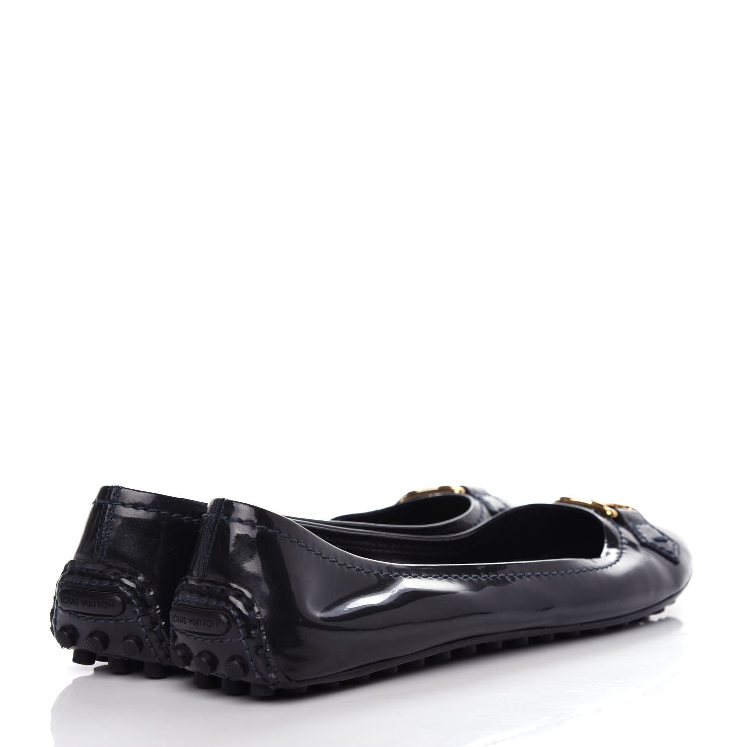 Louis Vuitton Patent Calfskin Oxford Ballerina Flats 39 Black 4 of 10