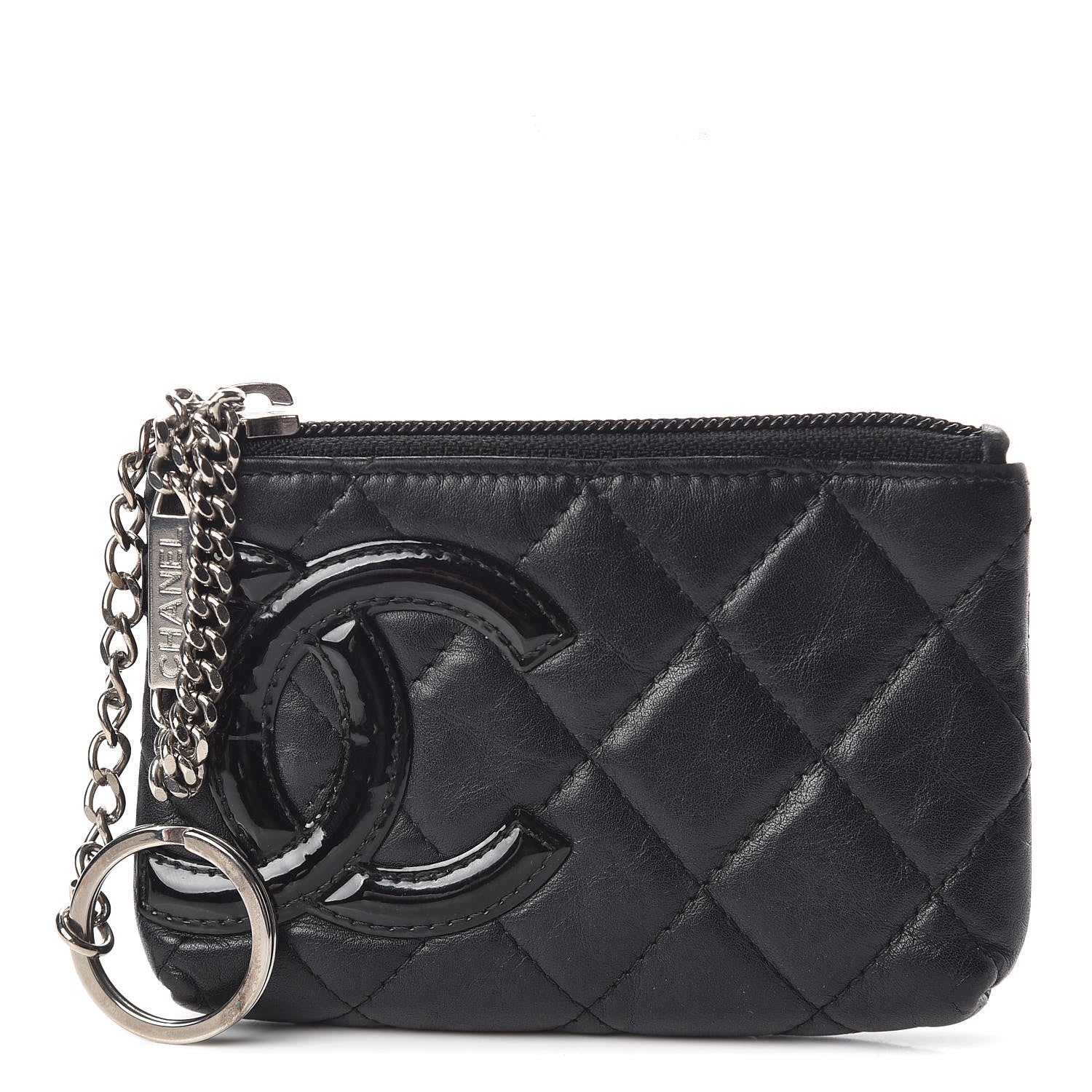 Chanel Calfskin Quilted Cambon Key Pouch Black 1 of 9