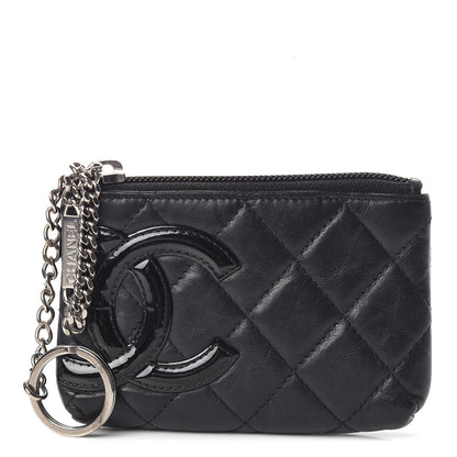 Chanel Calfskin Quilted Cambon Key Pouch Black 1 of 9