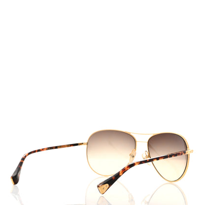 Louis Vuitton Conspiration Pilote Sunglasses Z0164U Gold 4 of 7