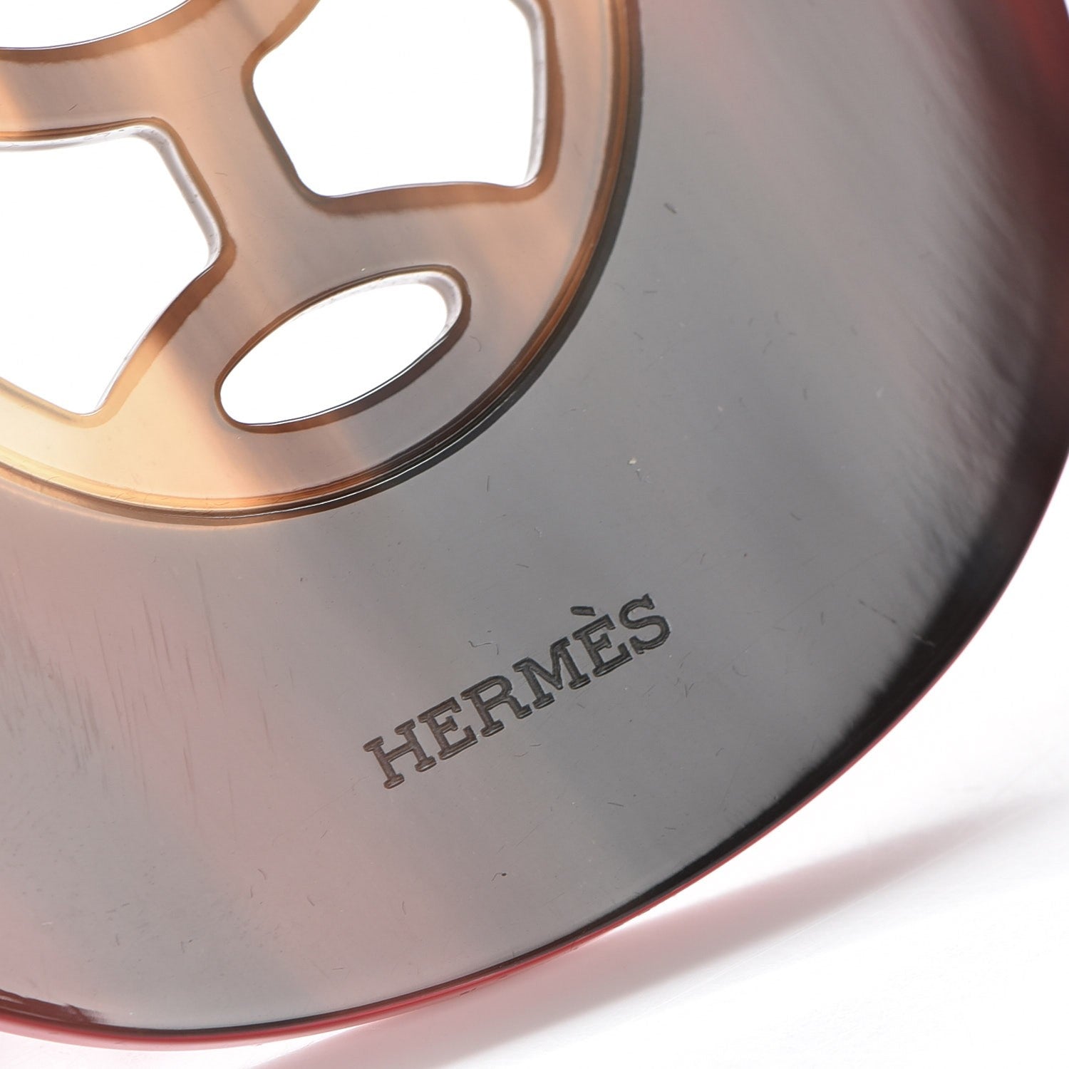 Hermes Buffalo Horn Lacquer Lift Necklace GM Rouge Carmin 4 of 7