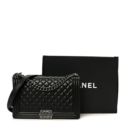 Chanel Calfskin Quilted New Medium Boy Flap Black 11 of 11