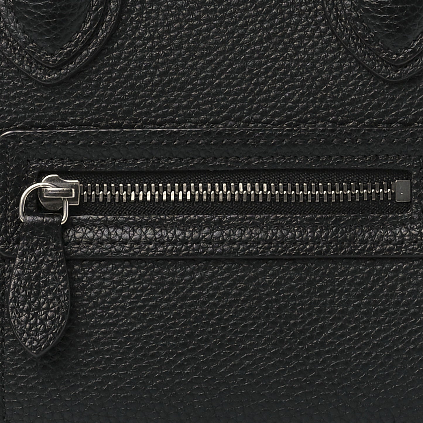 Drummed Calfskin Nano Luggage Black