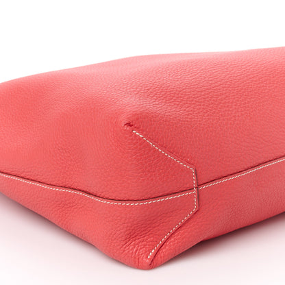 Hermes Taurillon Clemence Double Sens 36 Reversible Tote Rubis Bougainvillea 12 of 15