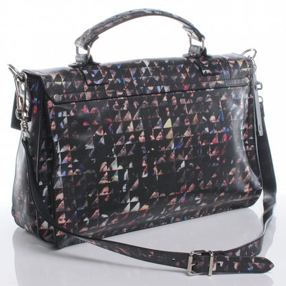 Proenza Schouler Leather PS1 Medium Crowd Print Satchel Black Multicolor 3 of 7
