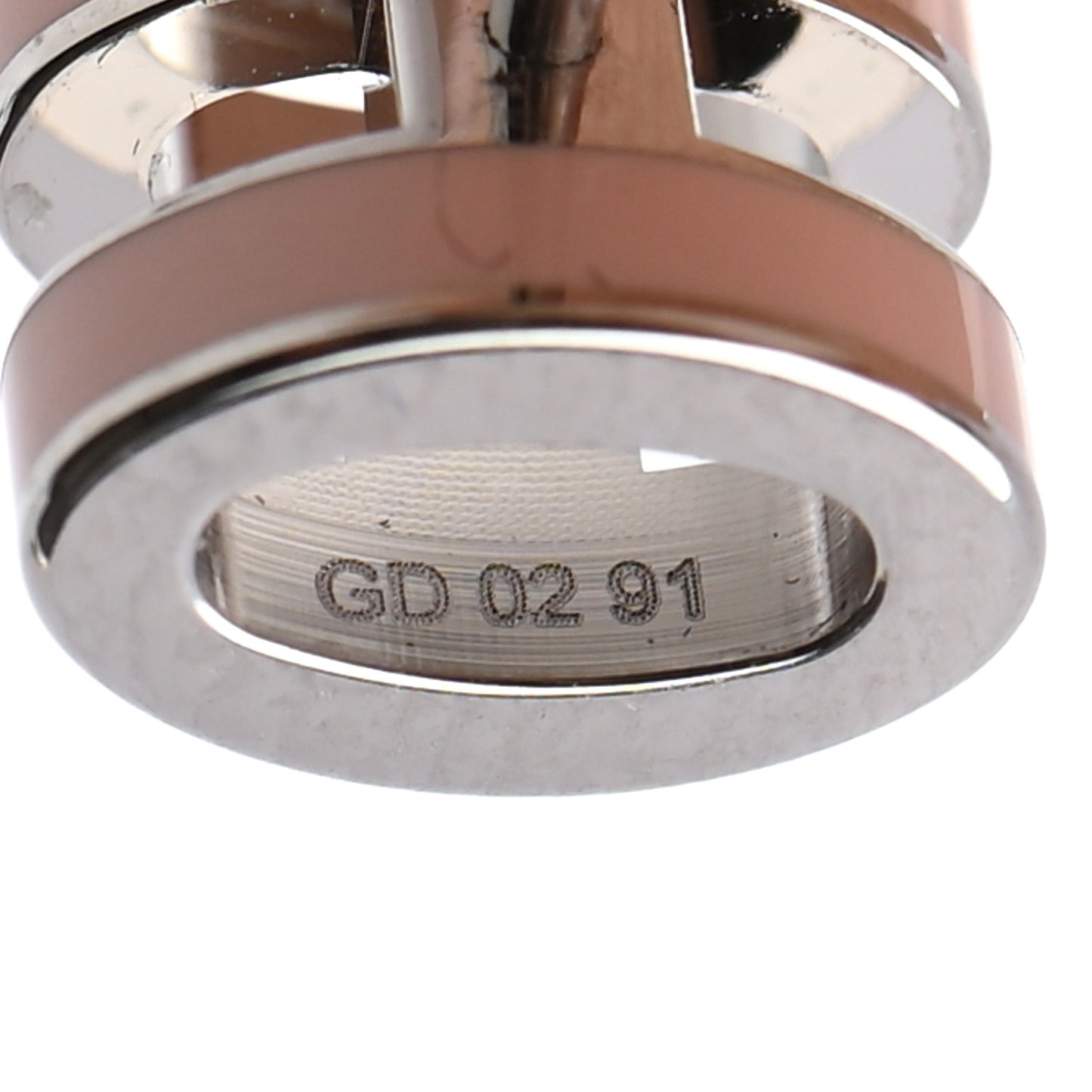 Palladium Lacquered Mini Pop H Earrings Rose Dragee
