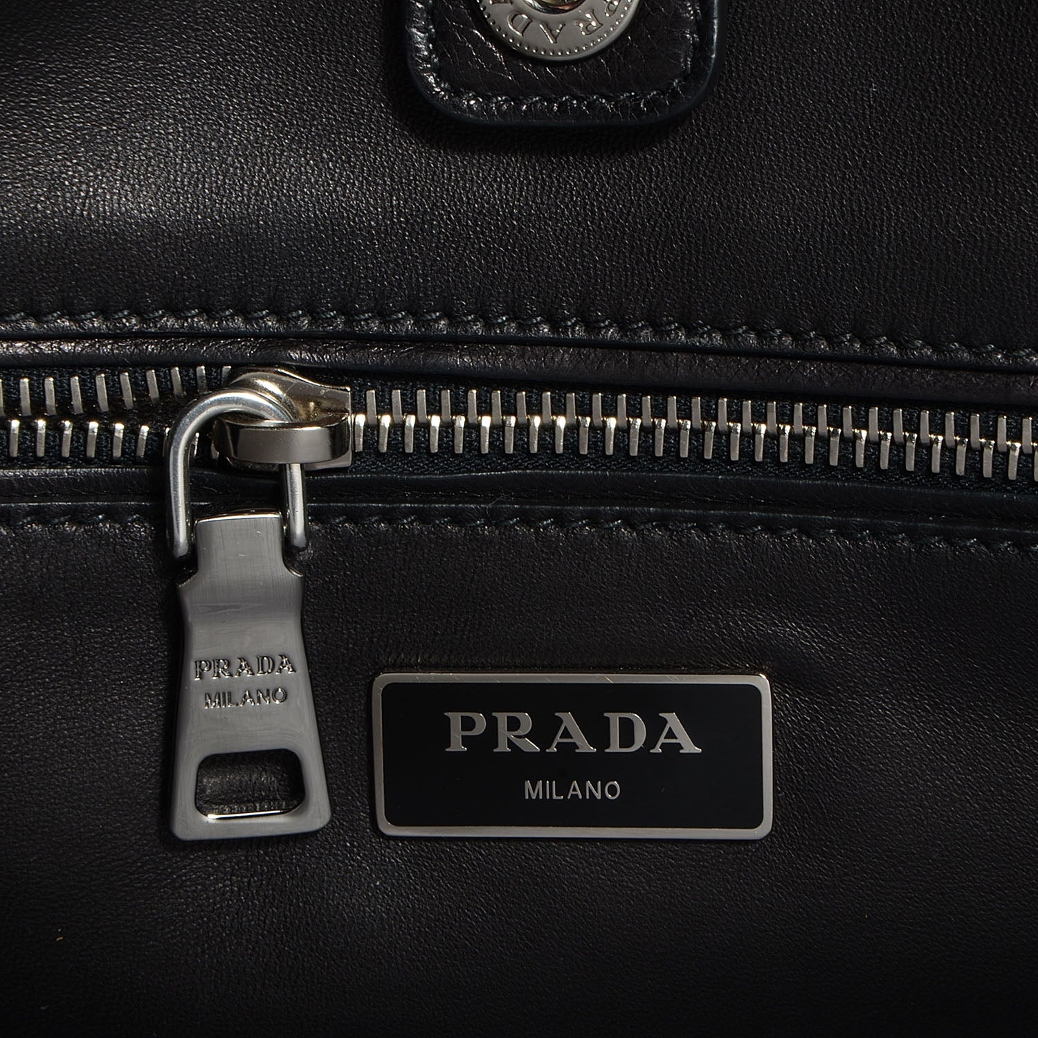 Prada Glace Calf Twin Pocket Tote Nero Black 13 of 13