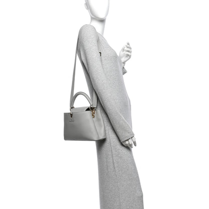 Louis Vuitton Taurillon Capucines BB Flint Grey 2 of 9