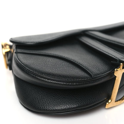 Christian Dior Grained Calfskin Mini Saddle Bag Black 9 of 10