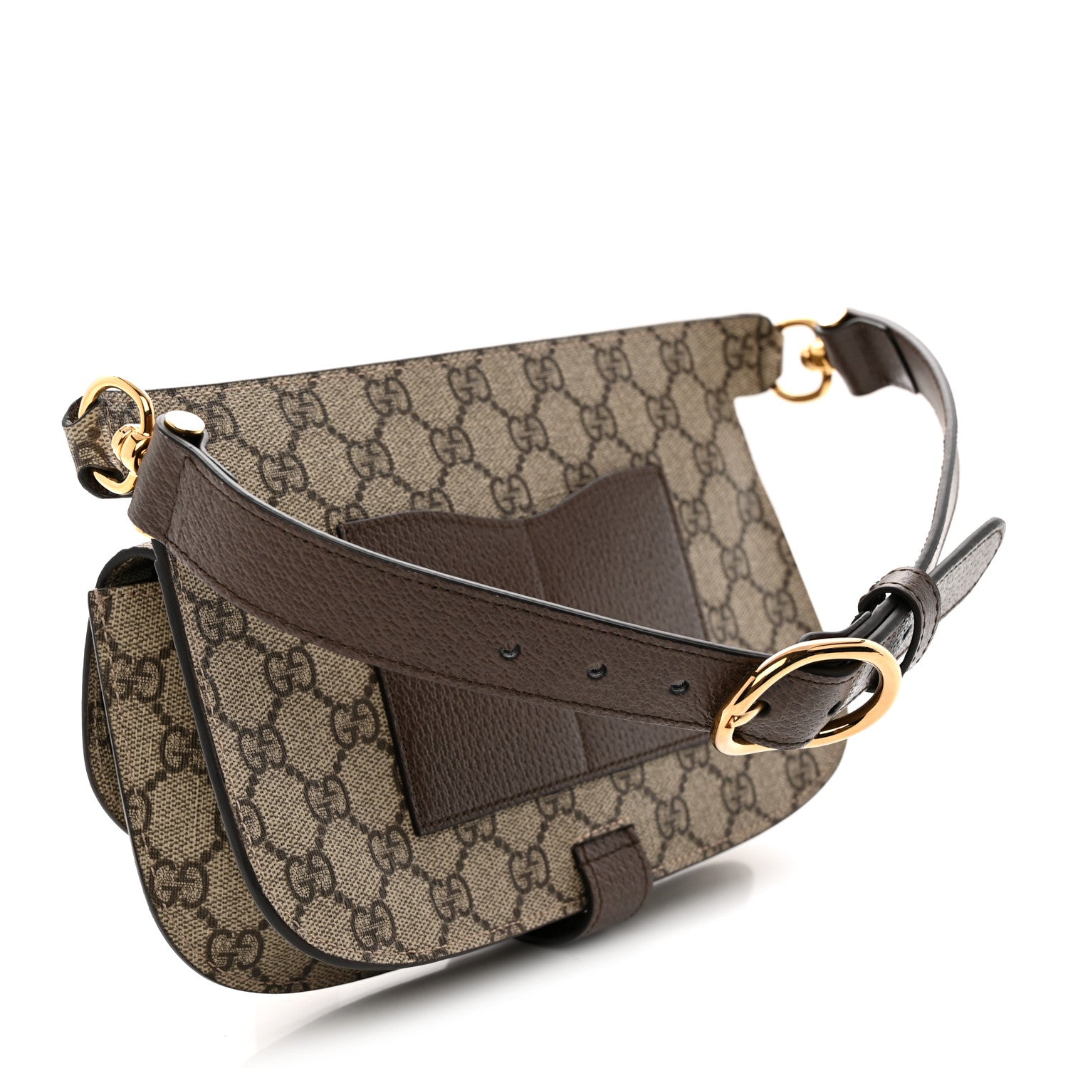 Gucci GG Supreme Monogram Textured Dollar Calfskin Blondie Belt Bag Beige Ebony New Acero 3 of 10
